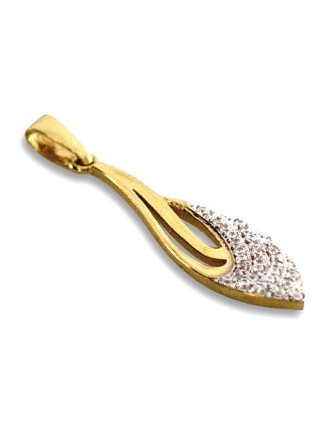 ZŁOTY WISIOREK Z CYRKONIAMI PR. 585