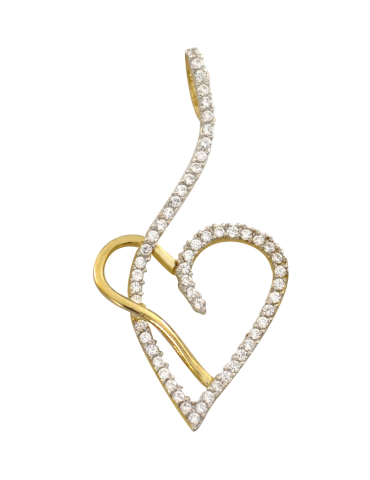 ZŁOTY WISIOREK SERDUSZKO Z CYRKONIAMI PR. 333