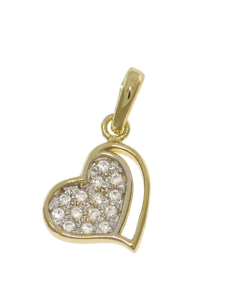 ZŁOTY WISIOREK SERDUSZKO Z CYRKONIAMI PR. 333