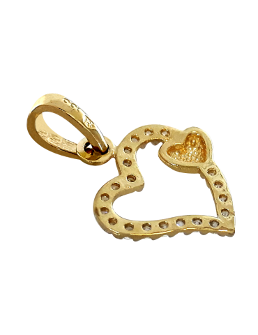 ZŁOTY WISIOREK SERDUSZKO Z CYRKONIAMI PR. 333