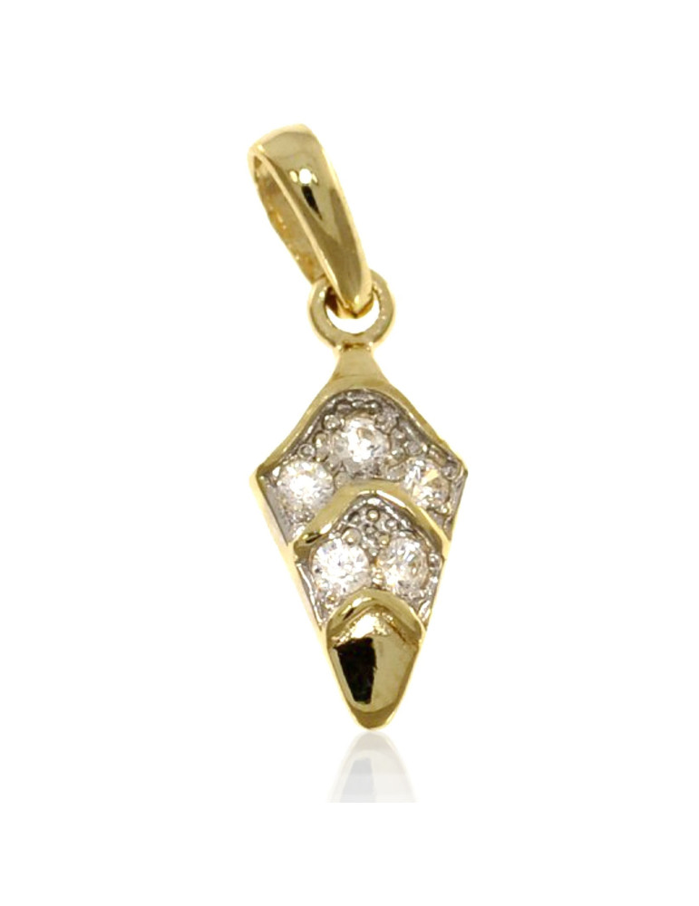 ZŁOTY WISIOREK Z CYRKONIAMI PR. 585