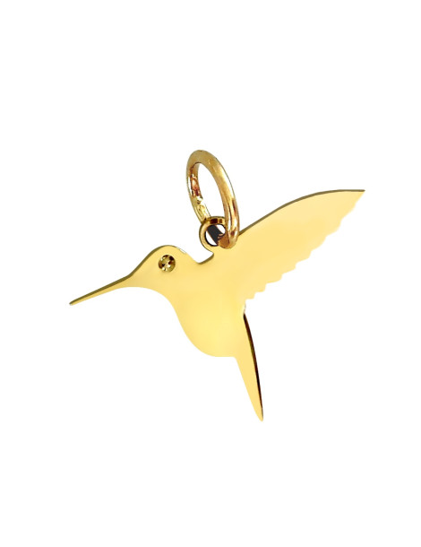 Wisiorek i kolczyki KOLIBERKI przeciągane przez ucho ze złota próby 585