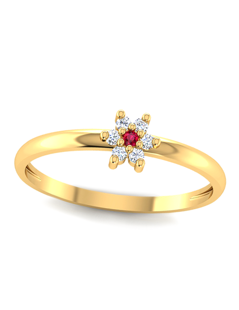 ZŁOTY KOMPLET KWIATKI Z RUBINAMI PR. 333