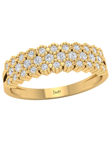 ZŁOTY PIERŚCIONEK ZARĘCZYNOWY Z CYRKONIAMI PR. 585