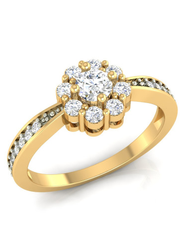 ZŁOTY PIERŚCIONEK ZARĘCZYNOWY KWIAT PR. 333