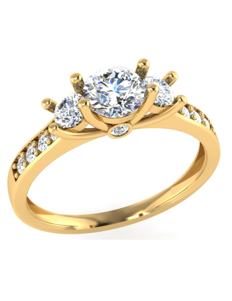 ZŁOTY PIERŚCIONEK ZARĘCZYNOWY PR. 585