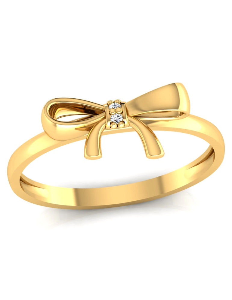 ZŁOTY PIERŚCIONEK ZARĘCZYNOWY KOKARDKA PR. 585