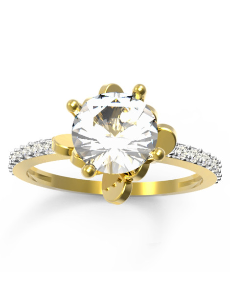 ZŁOTY PIERŚCIONEK ZARĘCZYNOWY SERDUSZKA PR. 333