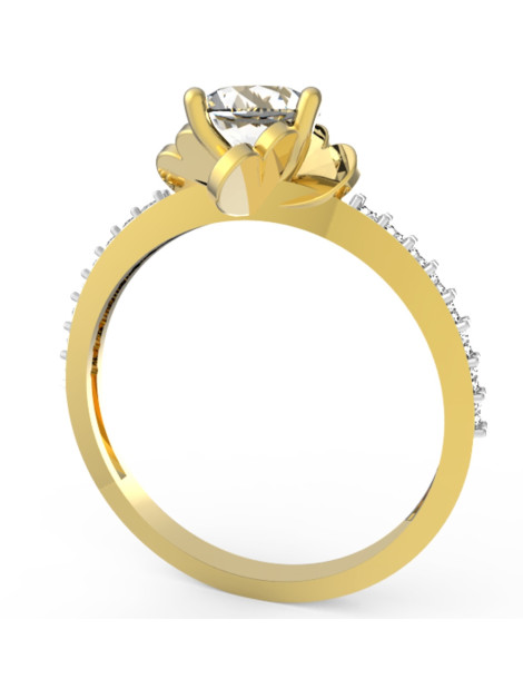 ZŁOTY PIERŚCIONEK ZARĘCZYNOWY SERDUSZKA PR. 333