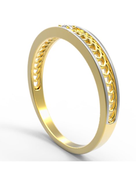 AŻUROWY PIERŚCIONEK ZARĘCZYNOWY ZE ZŁOTA PR. 333