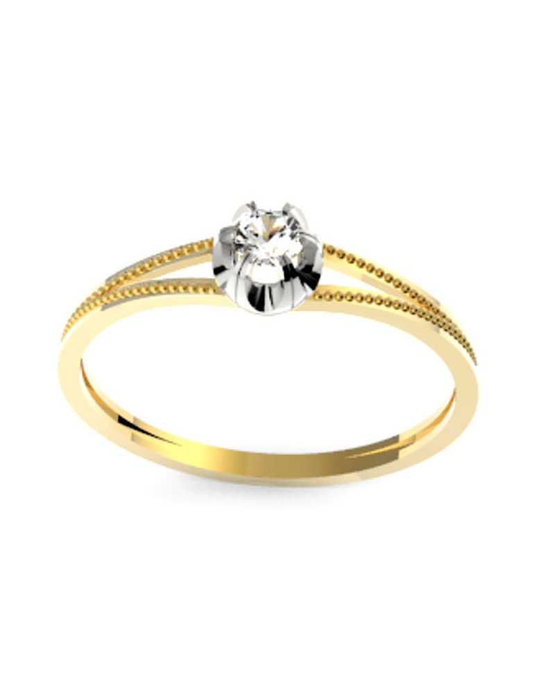 ZŁOTY PIERŚCIONEK ZARĘCZYNOWY PR. 585