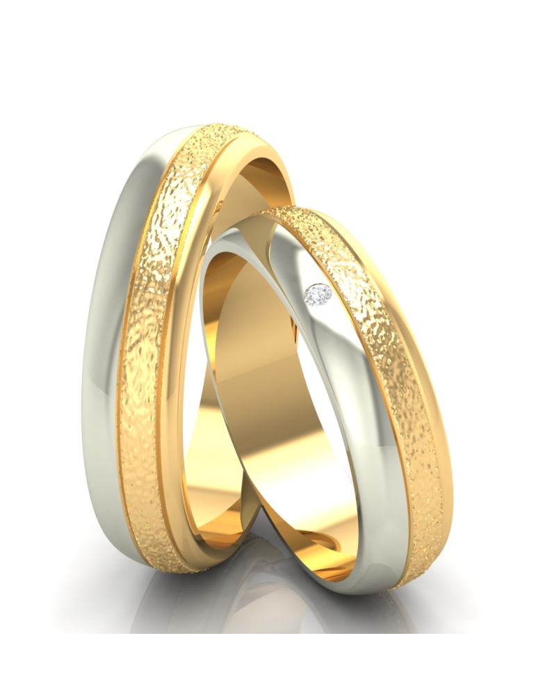 ZŁOTE OBRĄCZKI ŚLUBNE Z DIAMENTAMI