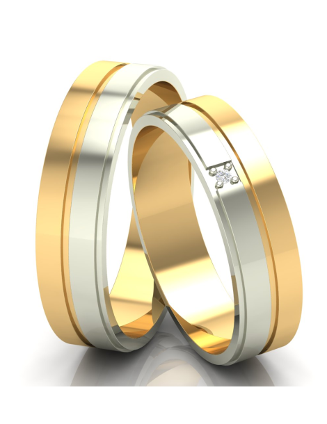 ZŁOTE OBRĄCZKI ŚLUBNE Z DIAMENTAMI