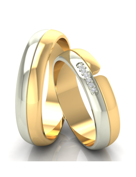 ZŁOTE OBRĄCZKI ŚLUBNE Z DIAMENTAMI