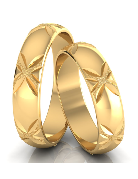 ZŁOTE OBRĄCZKI ŚLUBNE MATOWANE X