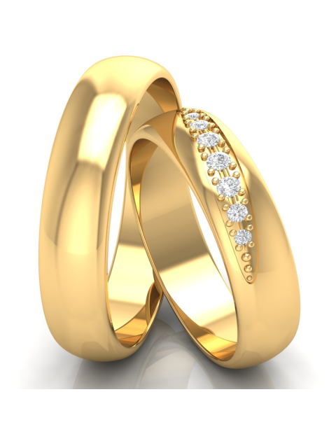ZŁOTE OBRĄCZKI ŚLUBNE Z BRYLANTAMI
