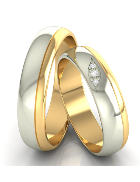 ZŁOTE OBRĄCZKI ŚLUBNE Z BRYLANTAMI