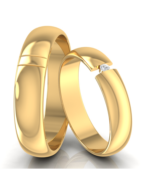 OBRĄCZKI ŚLUBNE Z BRYLANTEM