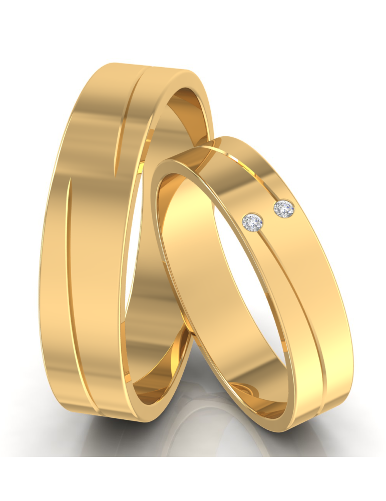 OBRĄCZKI ŚLUBNE Z BRYLANTAMI