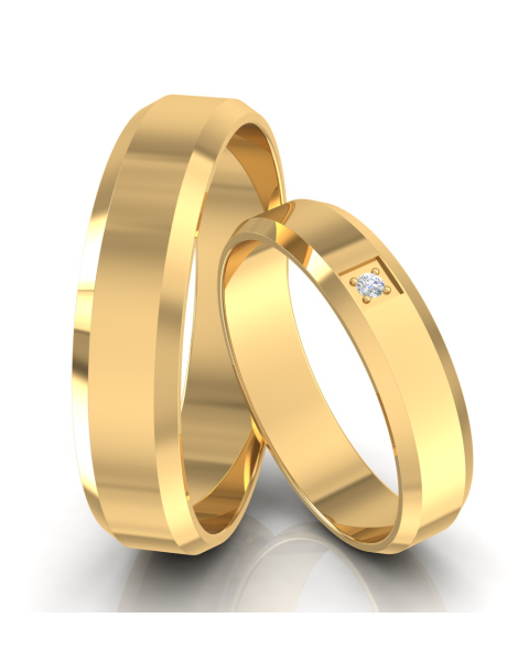 OBRĄCZKI ŚLUBNE Z BRYLANTEM