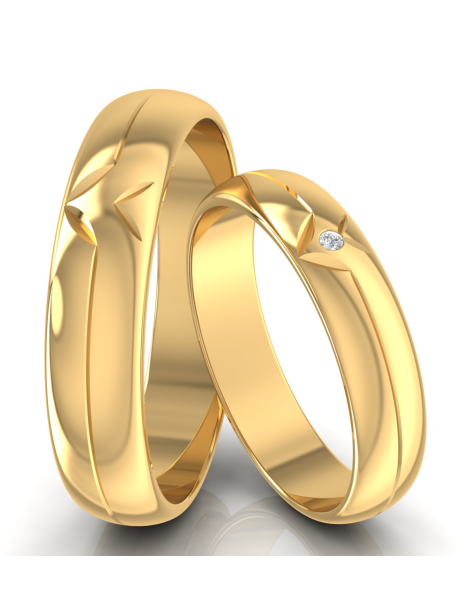 OBRĄCZKI ŚLUBNE Z BRYLANTEM