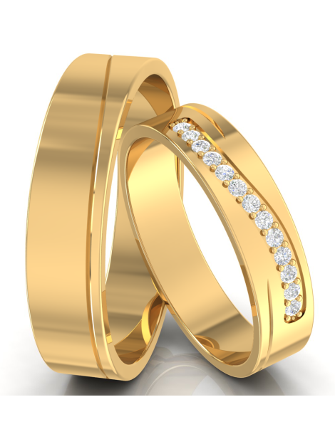 OBRĄCZKI ŚLUBNE Z BRYLANTAMI