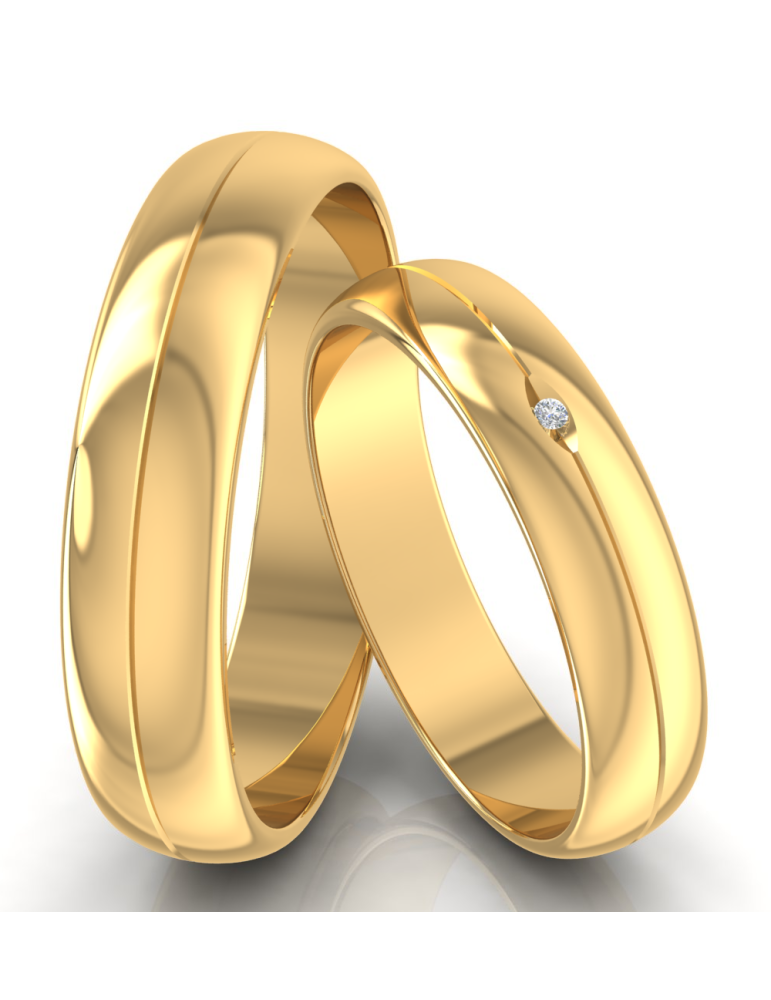 OBRĄCZKI ŚLUBNE Z BRYLANTEM