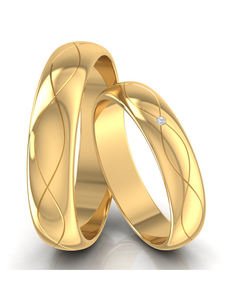 OBRĄCZKI ŚLUBNE Z BRYLANTEM
