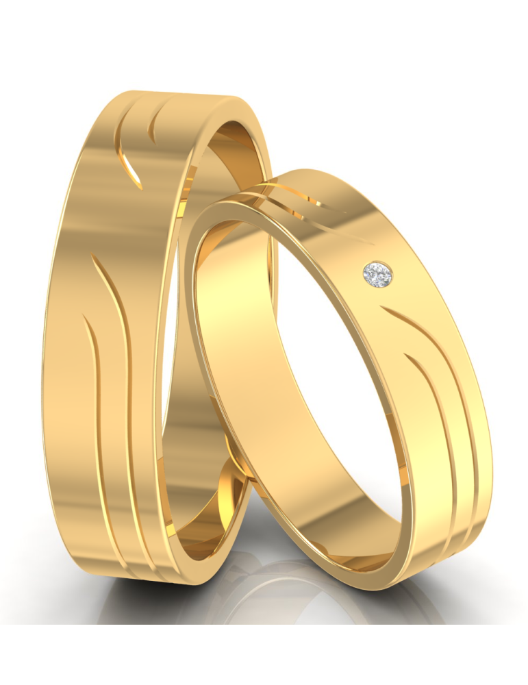 OBRĄCZKI ŚLUBNE Z BRYLANTEM