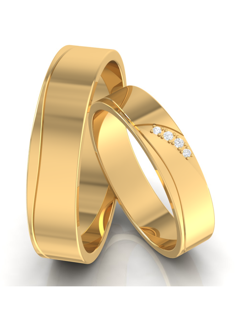 OBRĄCZKI ŚLUBNE Z BRYLANTAMI DIAMENTOWANE