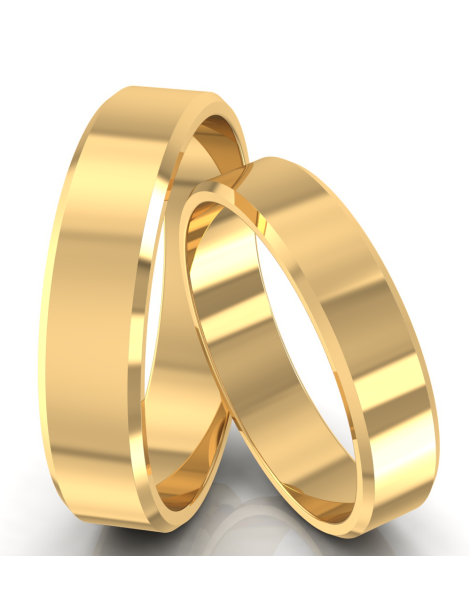 ZŁOTE OBRĄCZKI ŚLUBNE GŁADKIE Z FAZĄ