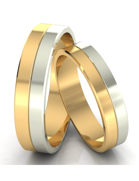 ZŁOTE OBRĄCZKI ŚLUBNE DWUKOLOROWE