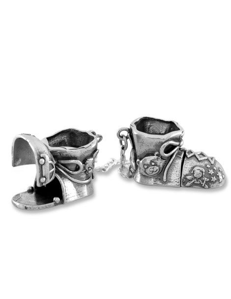 SREBRNE BUCIKI NA CHRZEST Z MIEJSCEM NA ZĄBEK PR. 925 + GRAWER