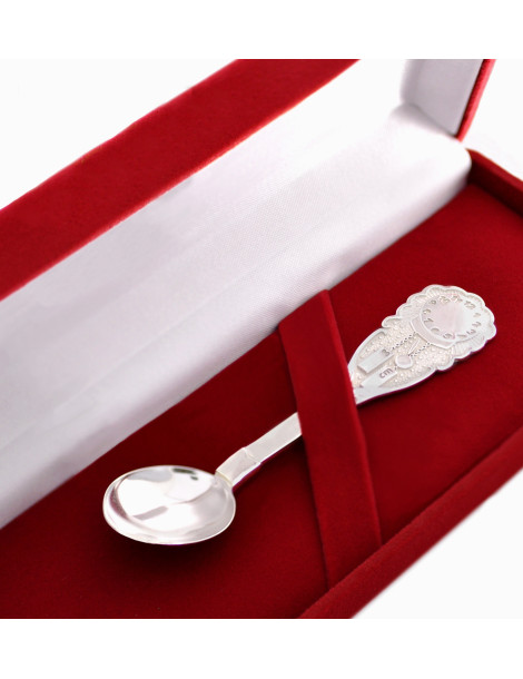 SREBRNA ŁYŻECZKA NA CHRZEST DZIECKA PR. 925 + GRAWER GRATIS!