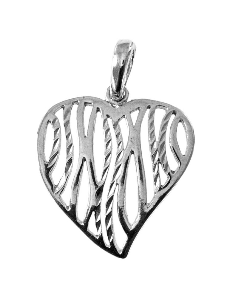 SREBRNY WISIOREK AŻUROWE SERDUSZKO PR. 925