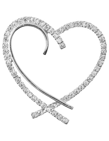 SREBRNY WISIOREK SERDUSZKO Z CYRKONIAMI PR. 925