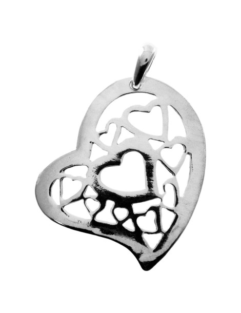 SREBRNY WISIOREK AŻUROWE SERDUSZKO PR. 925