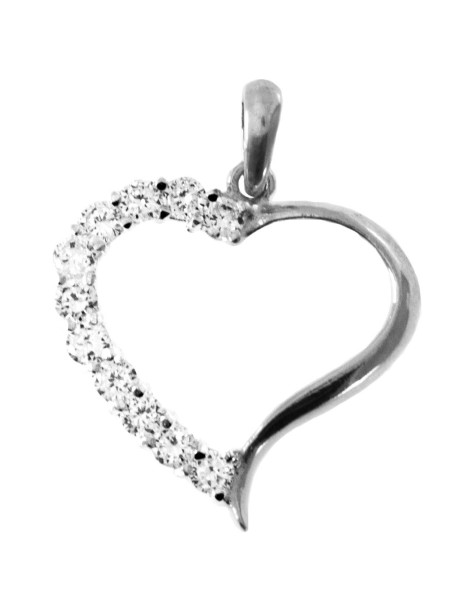 SREBRNY WISIOREK SERDUSZKO Z CYRKONIAMI PR. 925