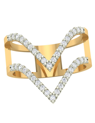 ZŁOTY PIERŚCIONEK ZARĘCZYNOWY DWUCZĘŚCIOWY PR. 585