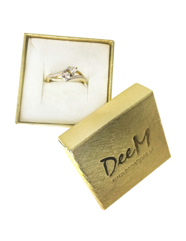 ZŁOTY PIERŚCIONEK ZARĘCZYNOWY SERDUSZKA PR. 585