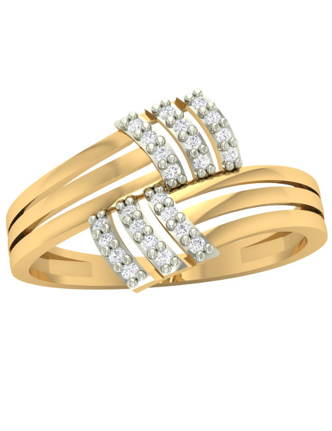 ZŁOTY PIERŚCIONEK OZDOBNY WSTĘGA PR. 585