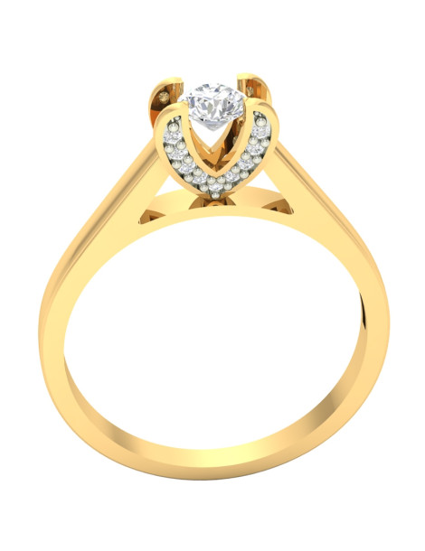 ZŁOTY PIERŚCIONEK ZARĘCZYNOWY PR. 585