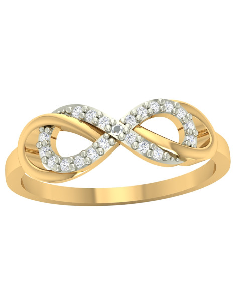 ZŁOTY PIERŚCIONEK ZNAK NIESKOŃCZONOŚCI pr. 585