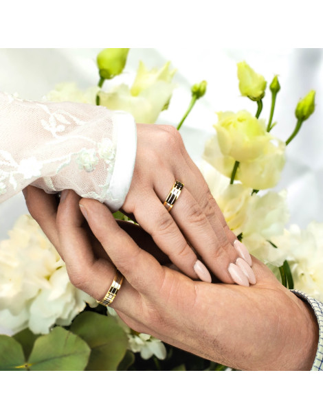 ZŁOTE OBRĄCZKI ŚLUBNE DWUKOLOROWE