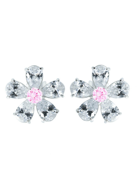 SREBRNE KOLCZYKI KWIATKI NA SZTYFT PR. 925