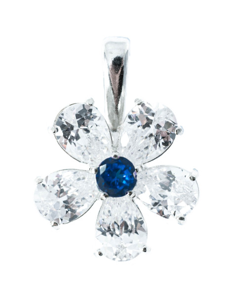 SREBRNY KOMPLET KWIATKI Z CYRKONIAMI PR. 925