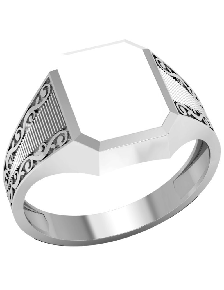 Srebrny sygnet z ornamentami