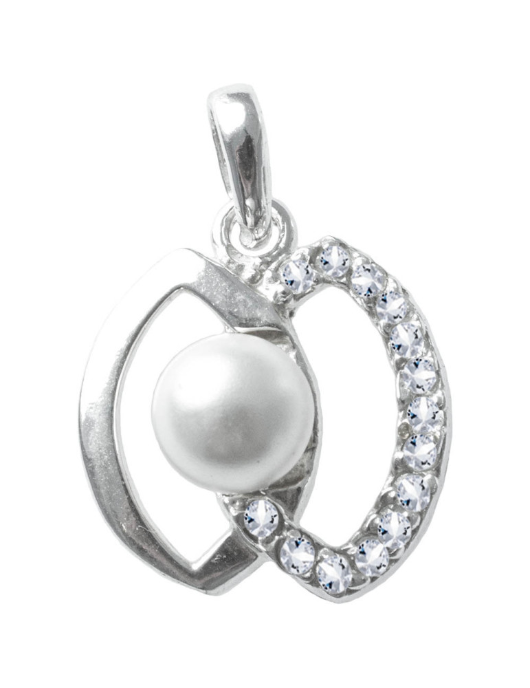 SREBRNY WISIOREK Z PERŁĄ HODOWLANĄ PR. 925