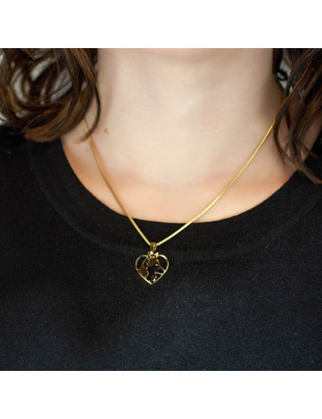 ZŁOTY WISIOREK SERCE Z PSEM PR. 585 SERDUSZKO PIES