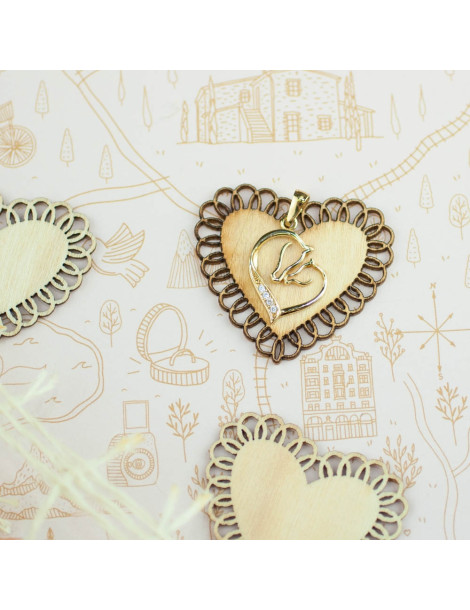 ZŁOTY WISIOREK SERCE Z KONIEM PR. 333 SERDUSZKO KOŃ